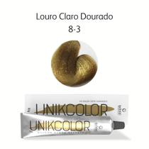 Coloração UnikColor 8-3 Louro Claro Dourado 50gr Gaboni Professional