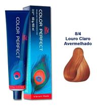 Coloração Wella Color Perfect 8/4 Louro Claro Avermelhado