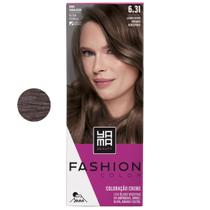 Coloração Yama Fashion Color Tintura Tinta Cabelo Creme Mini Kit 6.31 Louro Escuro Dourado