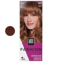 Coloração Yama Fashion Color Tintura Tinta Cabelo Creme Mini Kit 8.4 Louro Claro Acobreado