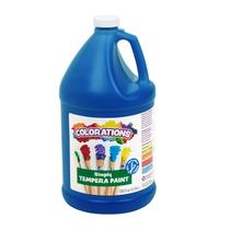 Colorações de tinta Tempera, 1 galão, azul vibrante, sem parabenos