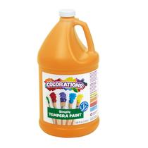 Colorações de tinta Tempera, 1 galão, laranja vibrante, sem parabenos