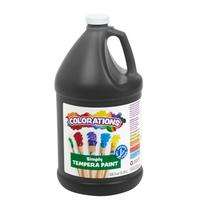 Colorações de tinta Tempera, 1 galão, preto vibrante, sem parabenos