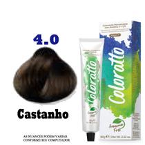 Coloratto Castanho:4.0 Coloração Sem Amônia Itallian Profissional 60g