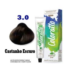 Coloratto Castanho Escuro 3.0 Coloração Sem Amônia Itallian Profissional 60g