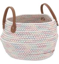 COLORÊ CESTA 17x25x23cm TECIDO BRANCO