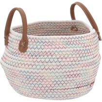 Colorê Cesta 17X25X23Cm Tecido Branco Colorê Cesta 17X25X23Cm Tecido Branco
