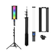 Colorido LED RGB Fotografia Vídeo Luz Vara Varinha Luz De Preenchimento Portátil Com Suporte De