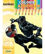 Colorir E Aprender Super Heróis Marvel - Pantera Negra - Rideel