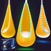 Columpio de cápsula LFSMVT con luces LED para niños, uso interior y exterior