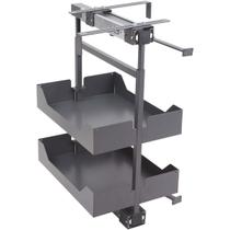 Coluna Baixa Masutti 2 Bandejas 33x48x61cm Cinza Corrediça Deslizante Móvel Coluna Baixa Masutti 2 Bandejas 33x48x61cm Cinza Corrediça Deslizante Móvel