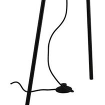 Coluna caju preto e cromado (d)40cm (a)154cm 1xe27 40w - rz004 - Bella Iluminação