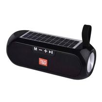 Coluna de alto-falantes de carregamento solar portátil alto-falante estéreo sem fio à prova d'água Power Bank Boombox Aux Fm Radio Big Bass