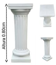Coluna grega (0.80 centimetros) para decoração na cor branco - Ksouza manequins