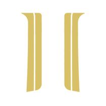 Coluna Porta Lisa Para Mercedes-Benz Accelo Dourado Conjunto