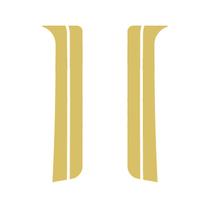 Coluna Porta Lisa Para Mercedes-Benz Accelo Dourado Conjunto