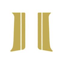 Coluna Porta Lisa Para Mercedes-Benz Axor Dourado Conjunto