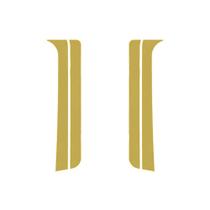 Coluna Porta Lisa Para Mercedes-Benz HPN Dourada Conjunto