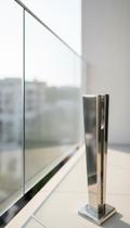 Coluna Torre Aço Inox 304 40cm Para Vidro 2 Furos Coluna Torre Aço Inox 304 40cm Para Vidro 2 Furos