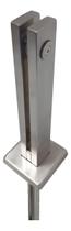 Coluna Torre Chumbador Inox 30cm Guarda Corpo Vidro Escovada