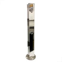 Coluna Torre Guarda Corpo Inox 2 Furo 300mm Base 40mm Polido