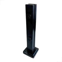 Coluna Torre Guarda Corpo Inox 2 Furo 400mm Preto 2Uni