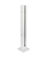 Coluna Torre Pinça Em Aço Inox Branco 40 cm Para Vidro Coluna Torre Pinça Em Aço Inox Branco 40 cm Para Vidro
