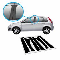 Colunas blackout FIESTA G2 Hatch ou Sedan 2003 a 2014 - PRETO FOSCO ÁSPERO