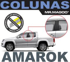 Colunas Blackout VW Amarok 4 portas PRETO FOSCO ÁSPERO