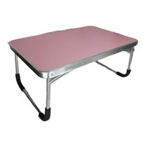 (COM AVARIA)Mesa Portátil Dobrável Alumínio Mdf Computador Camping Praia 60x40cm ZDZ-6040