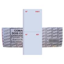 Comanda 2 Corpos Numerada Branca Papel Offset 100 Folhas Coral Unidade