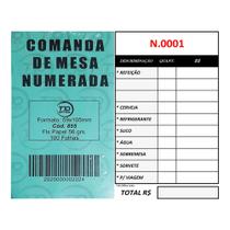 Comanda De Mesa Numerada Para Restaurante - 5 Blocos C/ 100 - T10 OFFICE