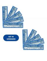 Comanda Fichinha Numerada Controle 2 Corpos Bloco Kit C/10