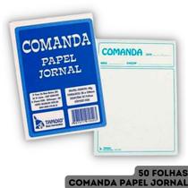 Comanda Pedidos Restaurante Quiosque Papel Jornal Tamoio - 10,8x7,8cm - 50 Folhas