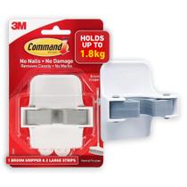 Comando de gancho de parede com pinças de vassoura e esfregão para espaços residenciais