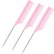 Comb Leinuosen Rat Tail Fiber Carbon Fiber, rosa resistente ao calor (pacote com 3)