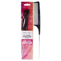 Comb SalonChic Pin Tail Carbon, de alta resistência ao calor, 23,5 cm