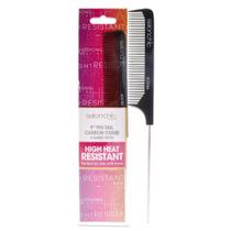 Comb SalonChic Pin Tail Carbon, de alta resistência ao calor, 9 dentes
