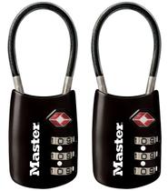 Combinação de cadeado Master Lock 4688T TSA para bagagem, pacote com 2