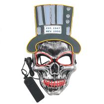 Combinação de chapéus de festa de Halloween com caveira, rosto inteiro brilhando Combinação de chapéus de festa de Halloween com caveira, rosto inteiro brilhando