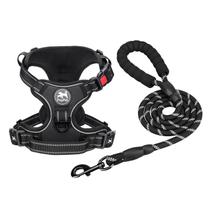 Combinação de coleira e coleira para cães PolyPet Escape Proof No Pull Black Combinação de coleira e coleira para cães PolyPet Escape Proof No Pull Black