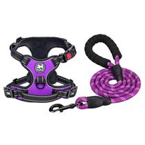 Combinação de coleira e coleira para cães PolyPet Escape Proof No Pull Purple Combinação de coleira e coleira para cães PolyPet Escape Proof No Pull Purple