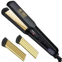 Combinação de crimpador e chapinha Hot Tools Professional em ouro 24K