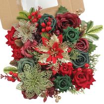 Combinação de flores artificiais YYHUAWU Cores do tema de Natal