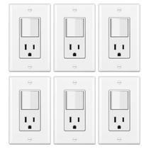 Combinação de interruptor de luz de parede e tomada de decoração BESTTEN