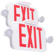 Combinação de LED de sinalização de saída de emergência com 2 cabeças ajustáveis