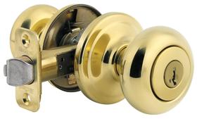 Combinação de maçaneta e fechadura Kwikset Juno SmartKey Brass Combinação de maçaneta e fechadura Kwikset Juno SmartKey Brass