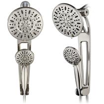 Combinação de spa de chuveiro de 3 vias AquaDance de alta pressão de 48 modos com braço de extensão ajustável de 18 polegadas, níquel escovado