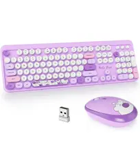 Combinação de teclado e mouse GTSP Typewriter Purple Wireless Combinação de teclado e mouse GTSP Typewriter Purple Wireless