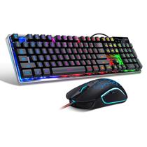 Combinação de teclado e mouse para jogos MageGee K1 RGB LED retroiluminado